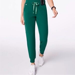 FIGS Zamora Jogger Scrub Pants Hunter Green Size Medium